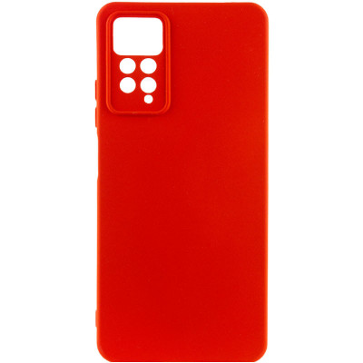 Накладка (з мікрофіброю) Silicone Cover Lakshmi Full Camera (A) для Xiaomi Redmi Note 11 Pro 4G / 5G / Redmi Note 12 Pro 4G / Note 11E Pro- червоний