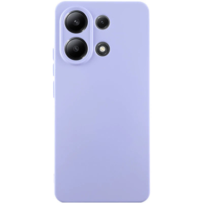 Накладка (з мікрофіброю) Silicone Cover Lakshmi Full Camera (A) для Xiaomi Redmi Note 13 4G- бузковий