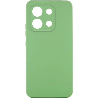 Накладка (з мікрофіброю) Silicone Cover Lakshmi Full Camera (A) для Xiaomi Redmi Note 13 Pro 4G / Poco M6 Pro 4G / Redmi Note 14s- фісташковий