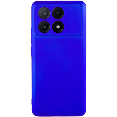 Накладка (з мікрофіброю) Silicone Cover Lakshmi Full Camera (A) для Xiaomi Redmi Note 13 Pro 5G / Poco X6- ультра-синій