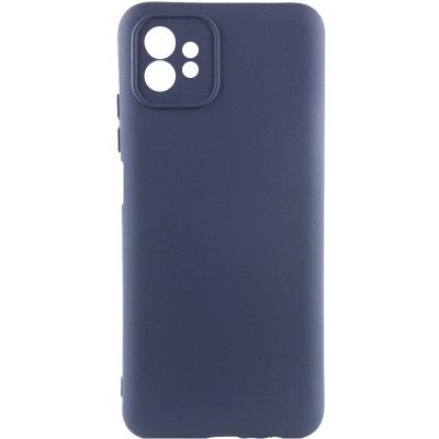 Накладка (з мікрофіброю) Silicone Cover Lakshmi Full Camera для Motorola Moto G32- темно-синій