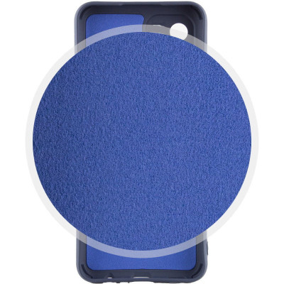 Накладка (з мікрофіброю) Silicone Cover Lakshmi Full Camera для Motorola Moto G32- темно-синій