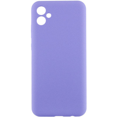 Накладка (з мікрофіброю) Silicone Cover Lakshmi Full Camera для Samsung A06- бузковий