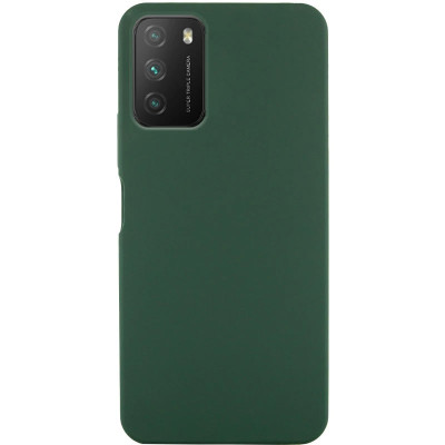 Накладка (з мікрофіброю) Silicone Cover Lakshmi для Xiaomi Poco M3- темно-зелений