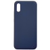 Накладка (з мікрофіброю) Silicone Cover Lakshmi для Xiaomi Redmi 9A- темно-синій