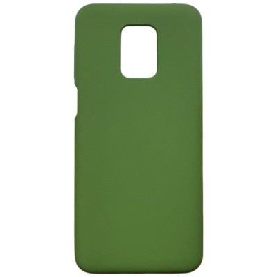 Накладка (з мікрофіброю) Silicone Cover Lakshmi для Xiaomi Redmi Note 9 Pro / Note 9s- темно-зелений