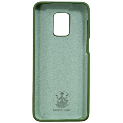 Накладка (з мікрофіброю) Silicone Cover Lakshmi для Xiaomi Redmi Note 9 Pro / Note 9s- темно-зелений
