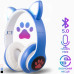 Bluetooth навушники Cat STN-28 LED Original (Вушка)- синій