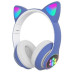 Bluetooth навушники Cat STN-28 LED Original (Вушка)- синій