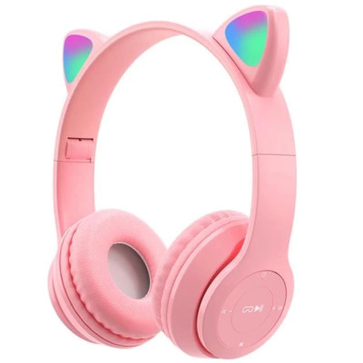 Bluetooth навушники CAT Ear P47M LED (Вушка)- рожевий Bluetooth навушники CAT Ear P47M LED (Вушка)- рожевий