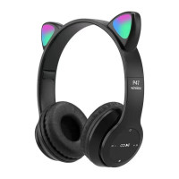 Bluetooth навушники CAT Ear P47M LED (Вушка)- чорний Bluetooth навушники CAT Ear P47M LED (Вушка)- чорний