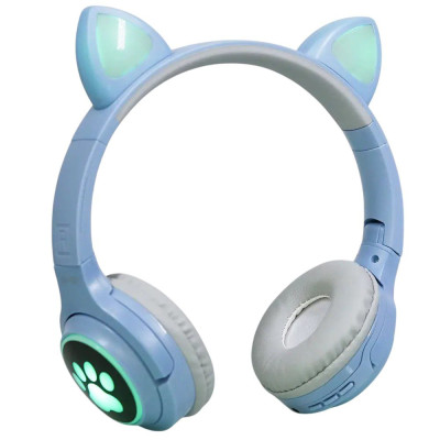 Bluetooth навушники CAT Ear XY-231 LED (Вушка)- блакитний Bluetooth навушники CAT Ear XY-231 LED (Вушка)- блакитний