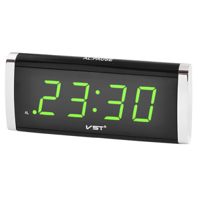 Годинник мережевий VST-730-2 зелені написи, 220V Годинник мережевий VST-730-2 зелені написи, 220V