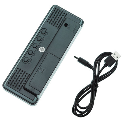 Годинник мережевий VST-898-5, сині написи, температура, USB Годинник мережевий VST-898-5, сині написи, температура, USB