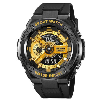 Годинник наручний 2101BKGD SKMEI, Black/Gold