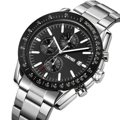 Годинник наручний 9253SIBK SKMEI, Silver/Black