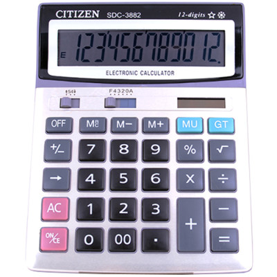 Калькулятор CITIZEN 3882, подвійне живлення Калькулятор CITIZEN 3882, подвійне живлення