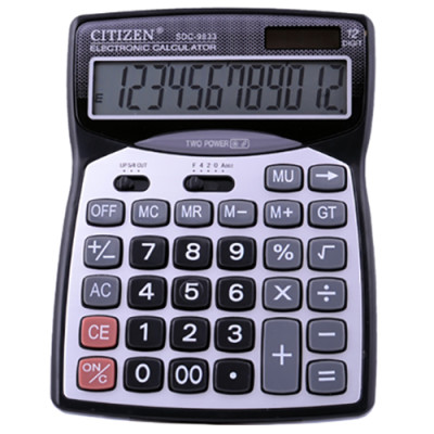 Калькулятор CITIZEN 9833, подвійне живлення Калькулятор CITIZEN 9833, подвійне живлення