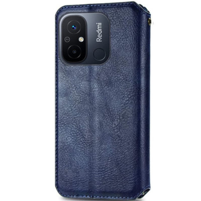 Чохол-книжка GETMAN Cubic для Xiaomi Redmi 12C / Poco C55- синій Чохол-книжка GETMAN Cubic для Xiaomi Redmi 12C / Poco C55- синій