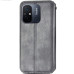 Чохол-книжка GETMAN Cubic для Xiaomi Redmi 12C / Poco C55- сірий