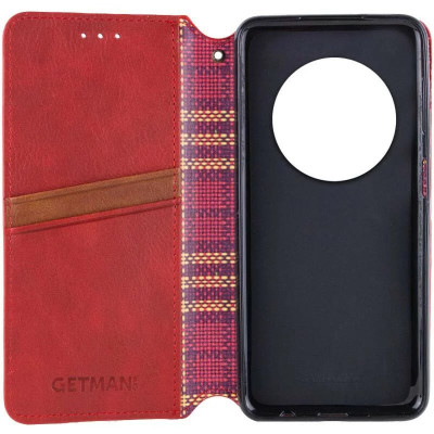 Чохол-книжка GETMAN Cubic для Xiaomi Redmi 14C / Redmi A4 / Poco C75- червоний Чохол-книжка GETMAN Cubic для Xiaomi Redmi 14C / Redmi A4 / Poco C75- червоний