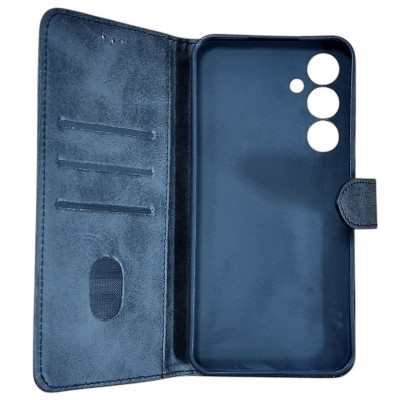 Чохол-книжка Leather Folio New для Samsung A35 (магнітна застібка)- чорний