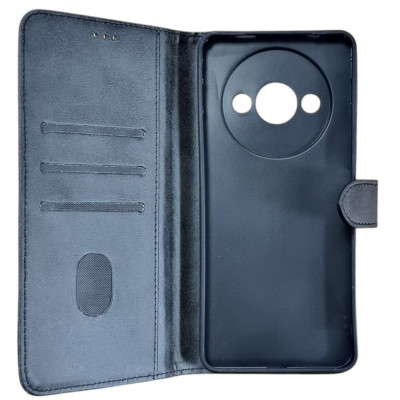 Чохол-книжка Leather Folio New для Xiaomi Redmi A3 (магнітна застібка)- чорний