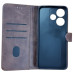 Чохол-книжка Leather Folio New для Xiaomi Redmi 13 4G / Poco M6 4G (магнітна застібка)- коричневий