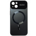Накладка Glass Slim Case with Magnetic для iPhone 15- чорний