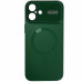 Накладка Glass Slim Case with Magnetic для iPhone 16 Plus- зелений