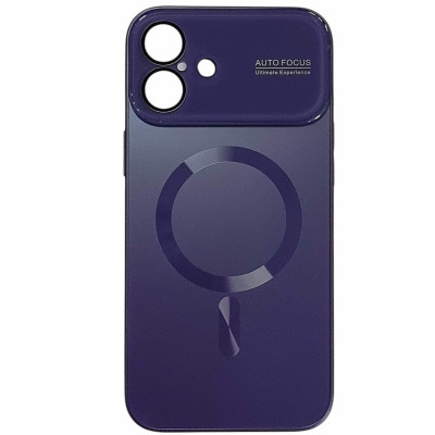 Накладка Glass Slim Case with Magnetic для iPhone 16- фіолетовий Накладка Glass Slim Case with Magnetic для iPhone 16- фіолетовий