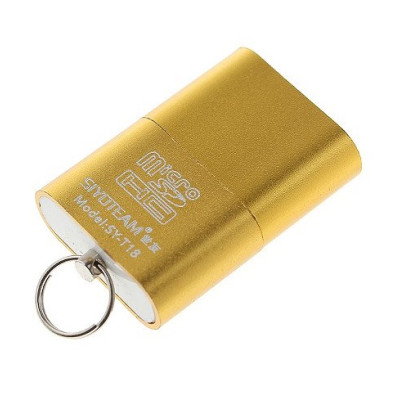 Картрідер (Card Reader) SIYOTEAM SY- T18 Micro SD USB 2.0 / 480Mbp/s- золотий