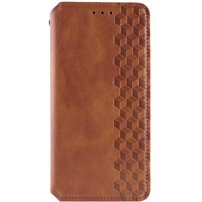 Чохол-книжка GETMAN Cubic для Xiaomi Redmi Note 13 Pro 5G / Poco X6- коричневий Чохол-книжка GETMAN Cubic для Xiaomi Redmi Note 13 Pro 5G / Poco X6- коричневий