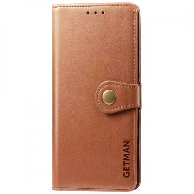 Чохол-книжка GETMAN Gallant шкіряний для Samsung S21 FE- коричневий Чохол-книжка GETMAN Gallant шкіряний для Samsung S21 FE- коричневий