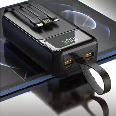 Power Bank Aspor A318 40000mAh (22.5W/QC 4.0/PD) + cable USB/Lightning/Type-C- чорний Power Bank Aspor A318 40000mAh (22.5W/QC 4.0/PD) + cable USB/Lightning/Type-C- чорний