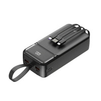 Power Bank Aspor A317 30000mAh (22.5W/PD) + cable USB/Lightning/Type-C- чорний