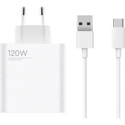 Мережевий зарядний пристрій Xiaomi (VCA7GA) 120W USB-A + USB кабель Type-C- білий Мережевий зарядний пристрій Xiaomi (VCA7GA) 120W USB-A + USB кабель Type-C- білий