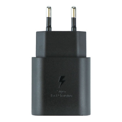Мережевий зарядний пристрій Samsung (EP-TA800) USB-C 25W PD + кабель Type-C to Type-C- чорний