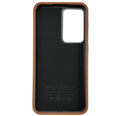 Накладка (з мікрофіброю) Leather Case Metal Buttons для Samsung A16 4G/5G- коричневий