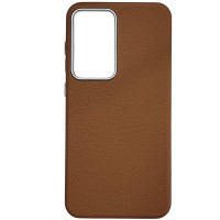 Накладка (з мікрофіброю) Leather Case Metal Buttons для Samsung A16 4G/5G- коричневий