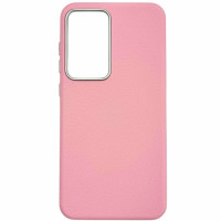 Накладка (з мікрофіброю) Leather Case Metal Buttons для Samsung A55- світло-рожевий