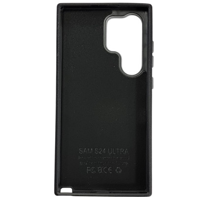 Накладка (з мікрофіброю) Leather Case Metal Buttons для Samsung S24 Ultra- чорний Накладка (з мікрофіброю) Leather Case Metal Buttons для Samsung S24 Ultra- чорний