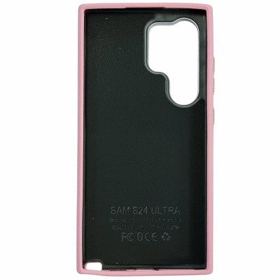 Накладка (з мікрофіброю) Leather Case Metal Buttons для Samsung S24 Ultra- світло-рожевий Накладка (з мікрофіброю) Leather Case Metal Buttons для Samsung S24 Ultra- світло-рожевий