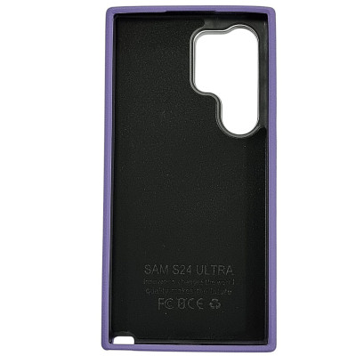 Накладка (з мікрофіброю) Leather Case Metal Buttons для Samsung S24 Ultra- бузковий Накладка (з мікрофіброю) Leather Case Metal Buttons для Samsung S24 Ultra- бузковий