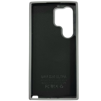 Накладка (з мікрофіброю) Leather Case Metal Buttons для Samsung S24 Ultra- сірий Накладка (з мікрофіброю) Leather Case Metal Buttons для Samsung S24 Ultra- сірий