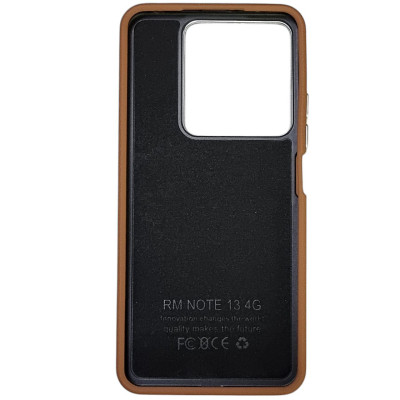 Накладка (з мікрофіброю) Leather Case Metal Buttons для Xiaomi Redmi Note 13 4G- коричневий Накладка (з мікрофіброю) Leather Case Metal Buttons для Xiaomi Redmi Note 13 4G- коричневий
