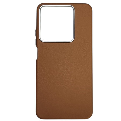 Накладка (з мікрофіброю) Leather Case Metal Buttons для Xiaomi Redmi Note 13 4G- коричневий Накладка (з мікрофіброю) Leather Case Metal Buttons для Xiaomi Redmi Note 13 4G- коричневий