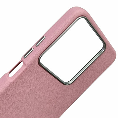 Накладка (з мікрофіброю) Leather Case Metal Buttons для Xiaomi Redmi Note 13 4G- світло-рожевий Накладка (з мікрофіброю) Leather Case Metal Buttons для Xiaomi Redmi Note 13 4G- світло-рожевий