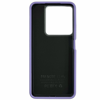 Накладка (з мікрофіброю) Leather Case Metal Buttons для Xiaomi Redmi Note 13 4G- бузковий Накладка (з мікрофіброю) Leather Case Metal Buttons для Xiaomi Redmi Note 13 4G- бузковий
