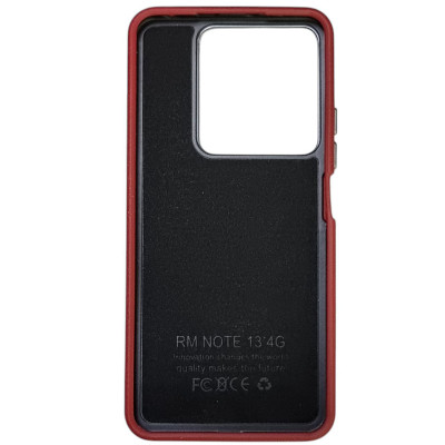 Накладка (з мікрофіброю) Leather Case Metal Buttons для Xiaomi Redmi Note 13 4G- марсала Накладка (з мікрофіброю) Leather Case Metal Buttons для Xiaomi Redmi Note 13 4G- марсала